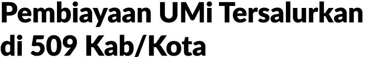 Pembiayaan UMi Tersalurkan di 509 Kab/Kota