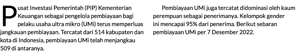 Pusat Investasi Pemerintah (PIP) Kementerian Keuangan sebagai pengelola pembiayaan bagi pelaku usaha ultra mikro (UMi...