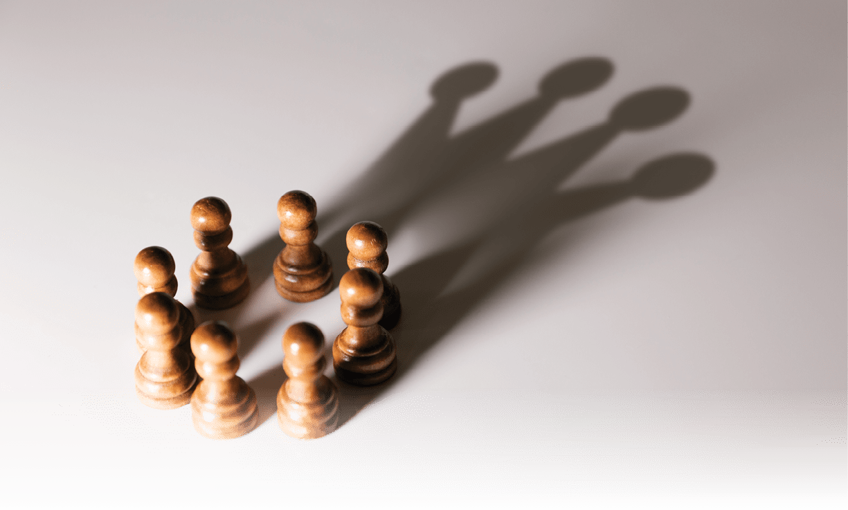 business leadership, teamwork power and confidence concept