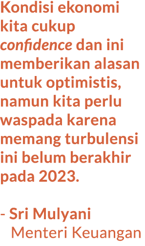 Kondisi ekonomi kita cukup confidence dan ini memberikan alasan untuk optimistis, namun kita perlu waspada karena mem...