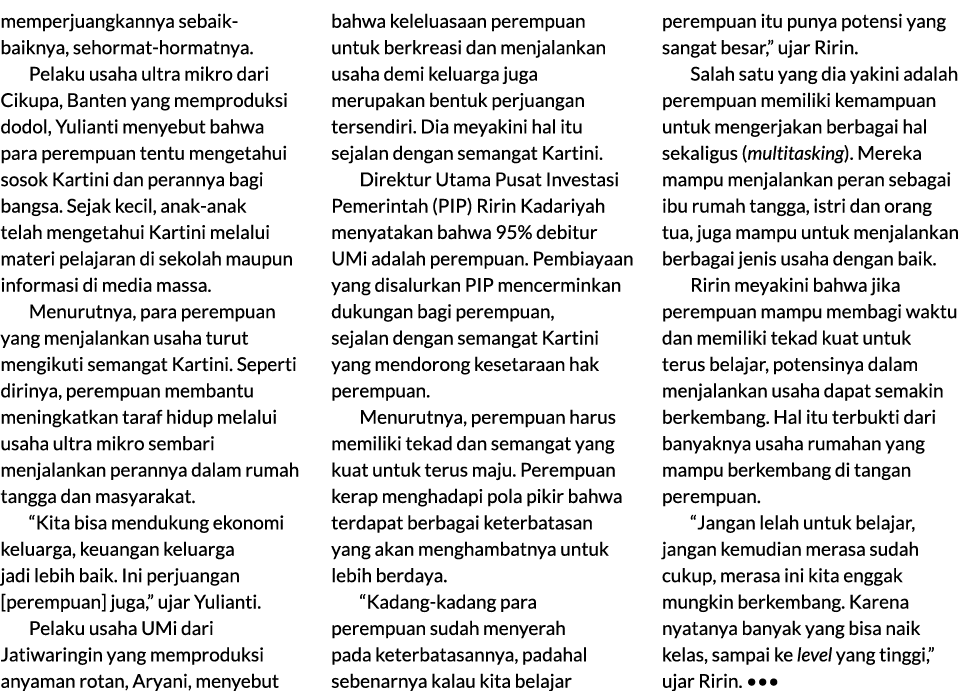 memperjuangkannya sebaik baiknya, sehormat hormatnya. Pelaku usaha ultra mikro dari Cikupa, Banten yang memproduksi d...