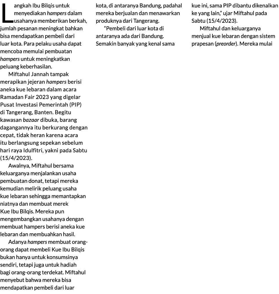 Langkah Ibu Bilqis untuk menyediakan hampers dalam usahanya memberikan berkah, jumlah pesanan meningkat bahkan bisa m...