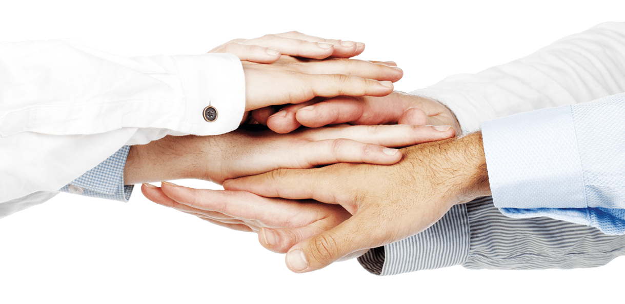 Group of a business handshake with lots of different hands