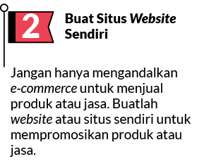 Jangan hanya mengandalkan e commerce untuk menjual produk atau jasa. Buatlah website atau situs sendiri untuk memprom...