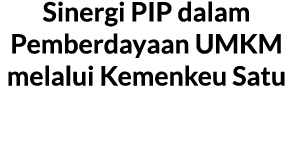 Sinergi PIP dalam Pemberdayaan UMKM melalui Kemenkeu Satu